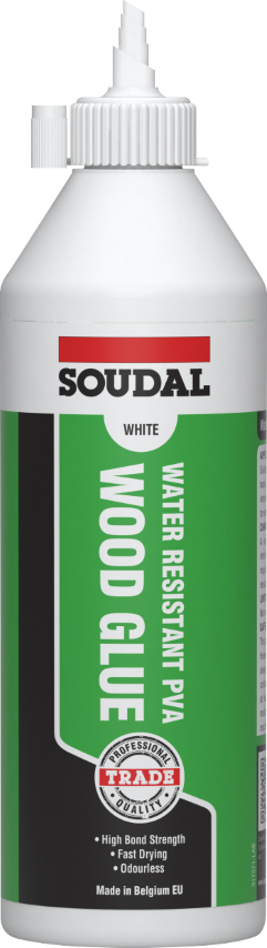 SOUDAL WATER RESISTANT PVA WOOD GLUE - WHITE 250ML